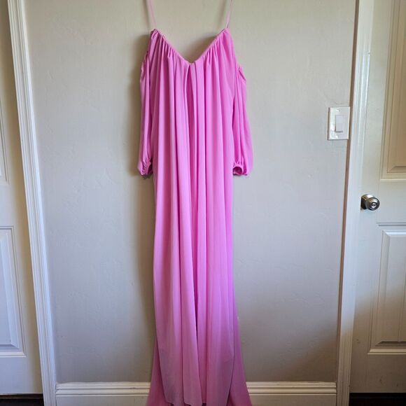 Antonio Melani x Breast Cancer Awareness Pink Stacy Chiffon Dress NWT Size 4 - Picture 6 of 13